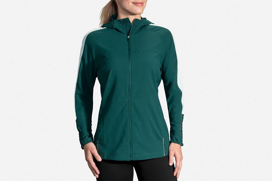 Brooks Canopy Women Clothes & Running Jacket Green SXH709658